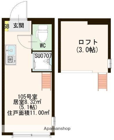 東京都杉並区下高井戸３ 桜上水駅 ワンルーム アパート 賃貸物件詳細