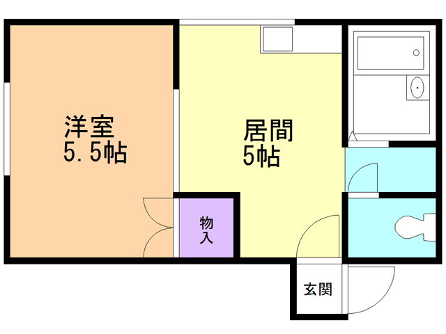 北海道函館市千歳町 新川町駅 1DK アパート 賃貸物件詳細