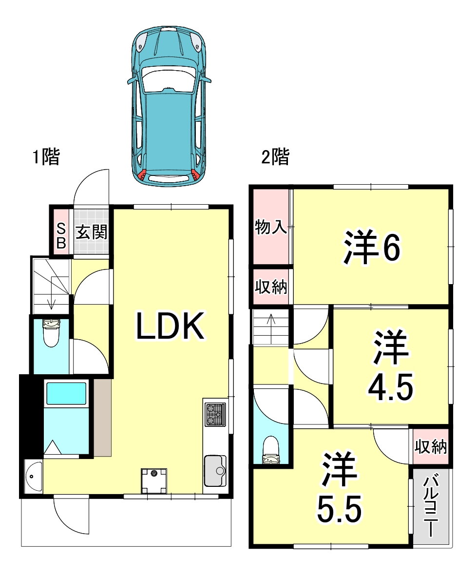 海岸通リノベーション戸建 3LDK 賃貸物件詳細