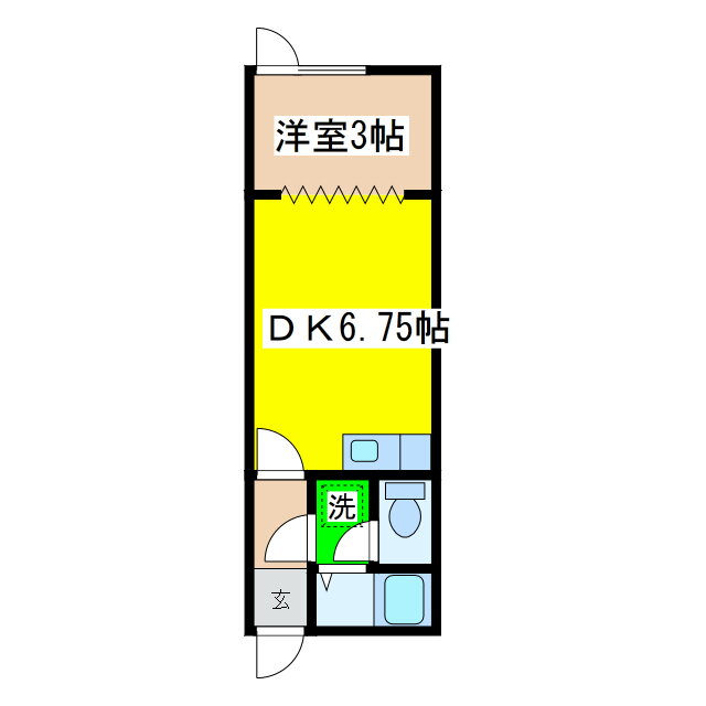 北海道釧路市芦野５ 1DK アパート 賃貸物件詳細