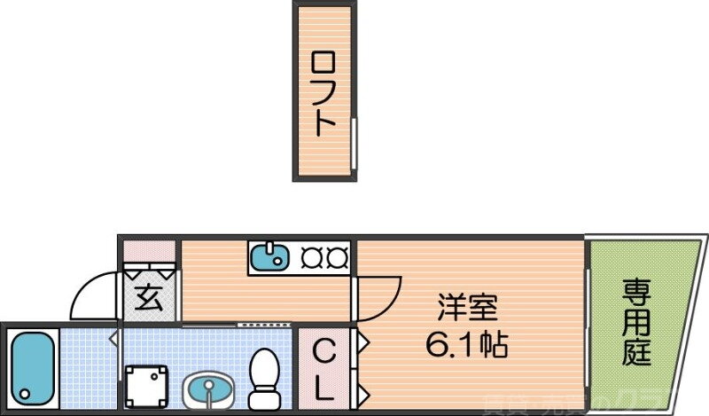 ラフォーレ清水丘 1階 1K 賃貸物件詳細