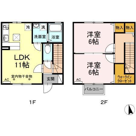 ファミーナＳ 1階 2LDK 賃貸物件詳細