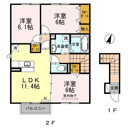 愛知県名古屋市中川区東かの里町 戸田駅 3LDK アパート 賃貸物件詳細