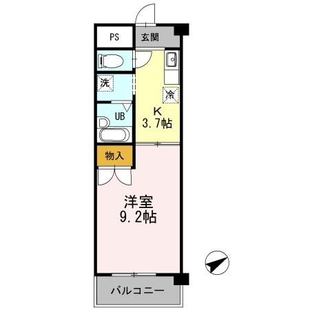 ヴェルドミール 4階 1K 賃貸物件詳細