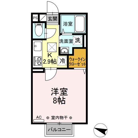 岩手県盛岡市三ツ割字久保屋敷 盛岡駅 1K アパート 賃貸物件詳細