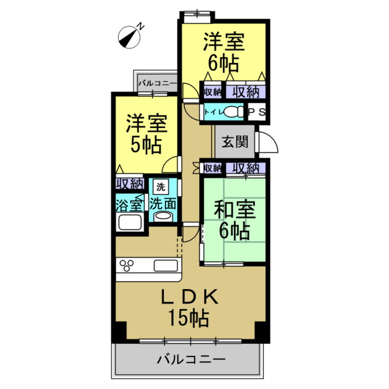 シンフォニアみなみが丘イーストコートＤ棟 4階 3LDK 賃貸物件詳細