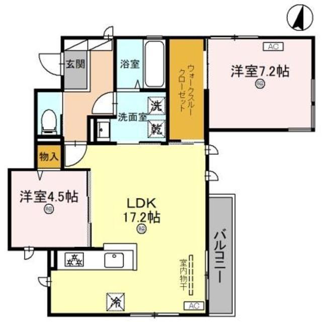和歌山県和歌山市黒田 和歌山駅 2LDK アパート 賃貸物件詳細
