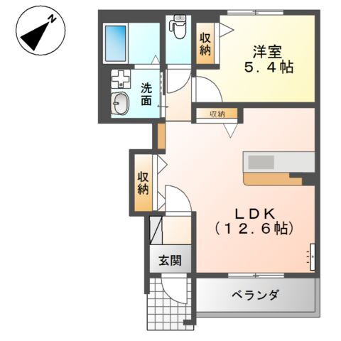 岡山県倉敷市福田町古新田 弥生駅 1LDK アパート 賃貸物件詳細