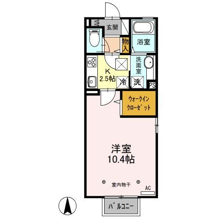 茨城県古河市旭町２ 古河駅 1K アパート 賃貸物件詳細