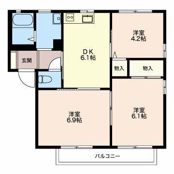 三重県鈴鹿市稲生西２ 鈴鹿サーキット稲生駅 3DK アパート 賃貸物件詳細