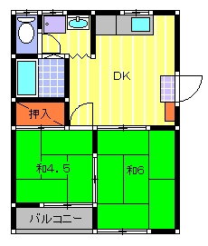 栃木県下野市柴 小金井駅 2DK アパート 賃貸物件詳細