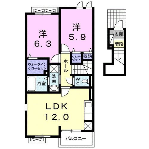 愛知県蒲郡市豊岡町白山 三河三谷駅 2LDK アパート 賃貸物件詳細
