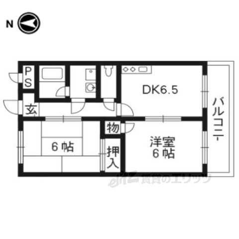 京都府京都市伏見区下鳥羽中三町 伏見桃山駅 2DK マンション 賃貸物件詳細