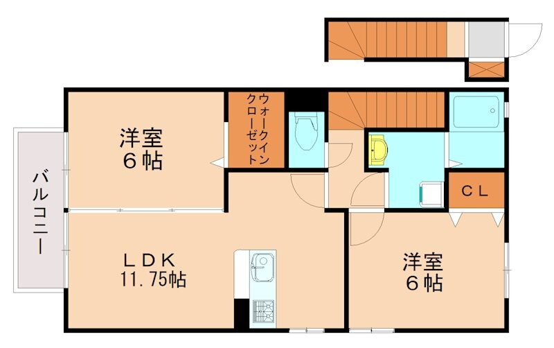 パストラル土井 2階 2LDK 賃貸物件詳細