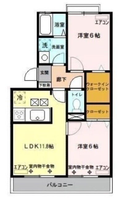 グリーンヒルズ 1階 2LDK 賃貸物件詳細