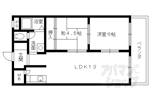 京都府長岡京市井ノ内下印田 西向日駅 2LDK マンション 賃貸物件詳細