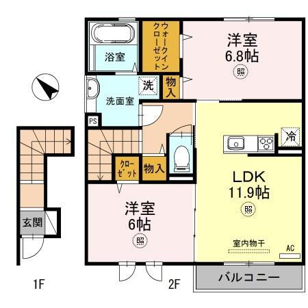 兵庫県三木市加佐 三木上の丸駅 2LDK アパート 賃貸物件詳細