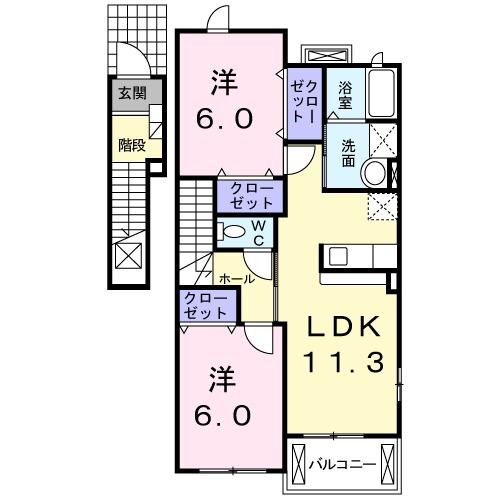 熊本県山鹿市川端町 玉名駅 2LDK アパート 賃貸物件詳細