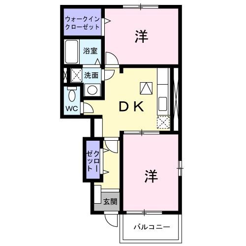 大分県杵築市大字南杵築 杵築駅 2DK アパート 賃貸物件詳細