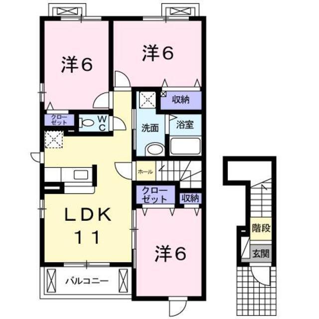 神奈川県厚木市上落合 愛甲石田駅 3LDK アパート 賃貸物件詳細