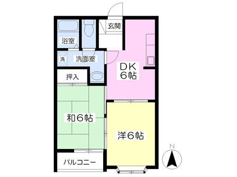 栃木県小山市西城南７ 小山駅 2DK アパート 賃貸物件詳細
