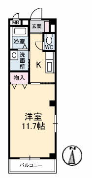 アメニティスペース弓之町 1階 1K 賃貸物件詳細