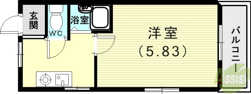 兵庫県神戸市垂水区清水が丘１ 垂水駅 1K マンション 賃貸物件詳細