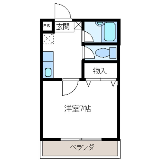 パル・シー 2階 1K 賃貸物件詳細