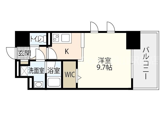 岡山県岡山市北区錦町 岡山駅 1K マンション 賃貸物件詳細