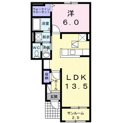 栃木県足利市五十部町 山前駅 1LDK アパート 賃貸物件詳細