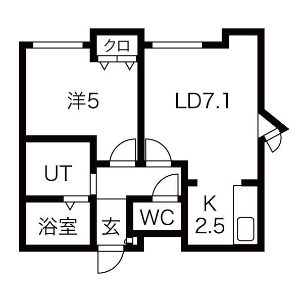北海道札幌市西区山の手三条４ 琴似駅 1LDK アパート 賃貸物件詳細