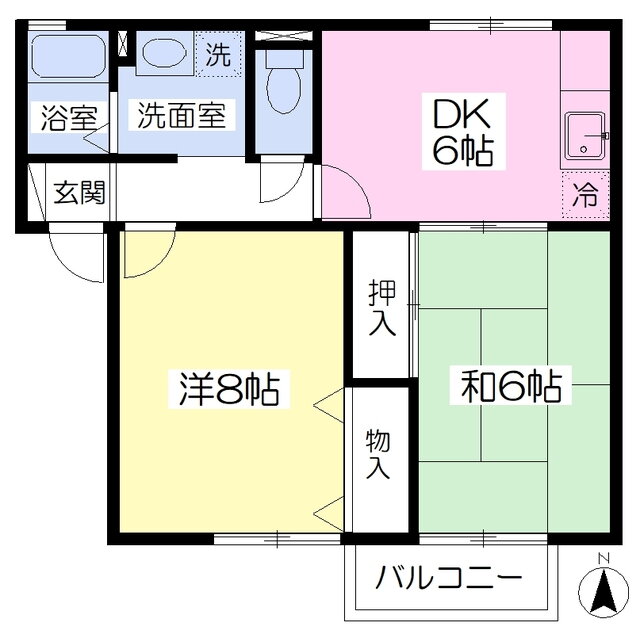 愛媛県松山市来住町 北久米駅 2DK アパート 賃貸物件詳細