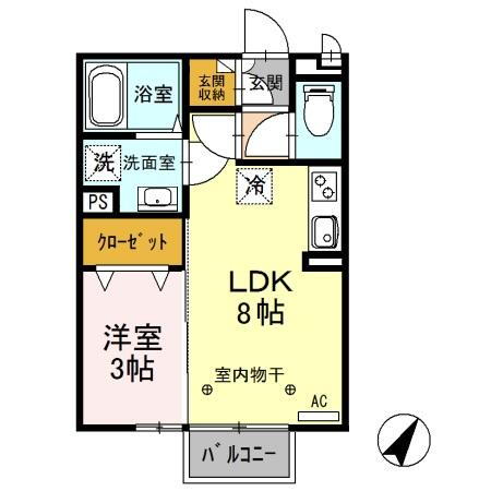 群馬県高崎市棟高町 1LDK アパート 賃貸物件詳細