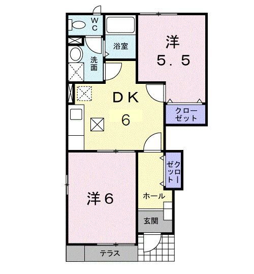 ビガ－ハイツ 1階 2DK 賃貸物件詳細