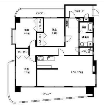 山口県下関市山の田本町 幡生駅 3LDK マンション 賃貸物件詳細