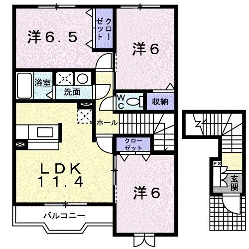 和歌山県和歌山市東小二里町 和歌山市駅 3LDK アパート 賃貸物件詳細