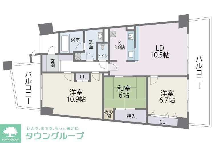 アイランドシティインフィニガーデンノース 13階 3LDK 賃貸物件詳細