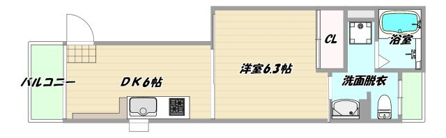 大阪府大阪市東淀川区淡路１ 淡路駅 1DK マンション 賃貸物件詳細