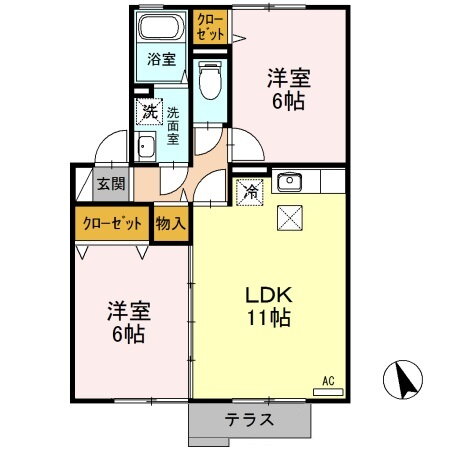 ウィルモアＡＲ 1階 2LDK 賃貸物件詳細