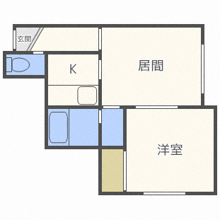 北海道札幌市東区北四十三条東１９ 栄町駅 1LDK アパート 賃貸物件詳細
