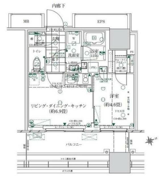 東京都港区海岸２ 日の出駅 1LDK マンション 賃貸物件詳細