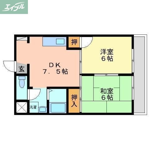 岡山県岡山市中区浜３ 西川原駅 2DK マンション 賃貸物件詳細