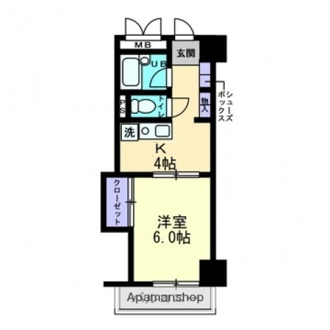 広島県広島市中区上八丁堀 女学院前駅 1K マンション 賃貸物件詳細