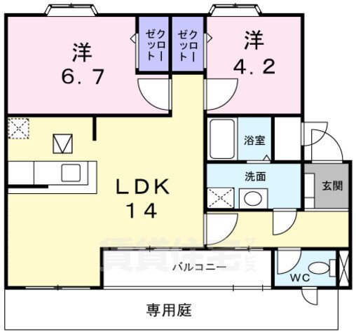 兵庫県神戸市西区玉津町二ツ屋 西明石駅 2LDK マンション 賃貸物件詳細