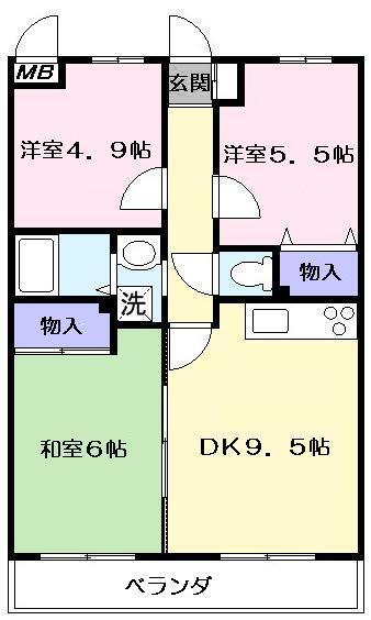 埼玉県戸田市新曽南１ 戸田公園駅 3DK マンション 賃貸物件詳細