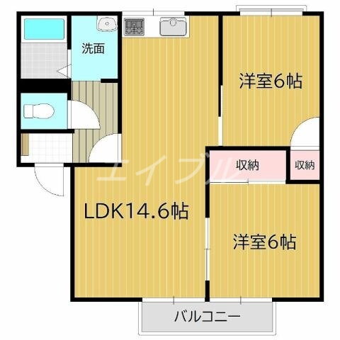 岡山県岡山市南区浦安本町 岡山駅 2LDK アパート 賃貸物件詳細