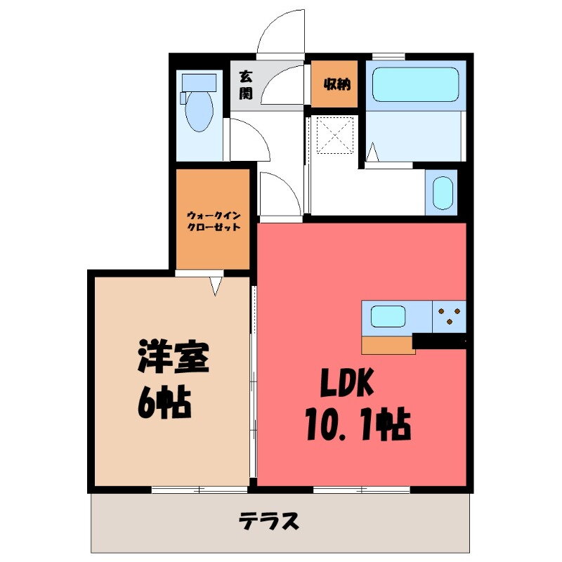 群馬県邑楽郡大泉町富士２ 西小泉駅 1LDK アパート 賃貸物件詳細