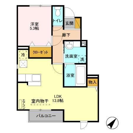 茨城県牛久市南２ 牛久駅 1LDK アパート 賃貸物件詳細