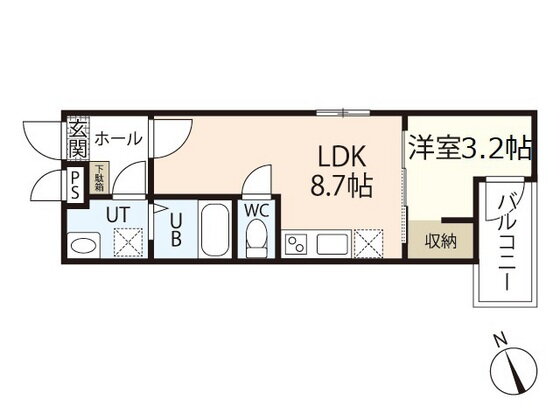 広島県広島市中区江波本町 江波駅 1LDK アパート 賃貸物件詳細