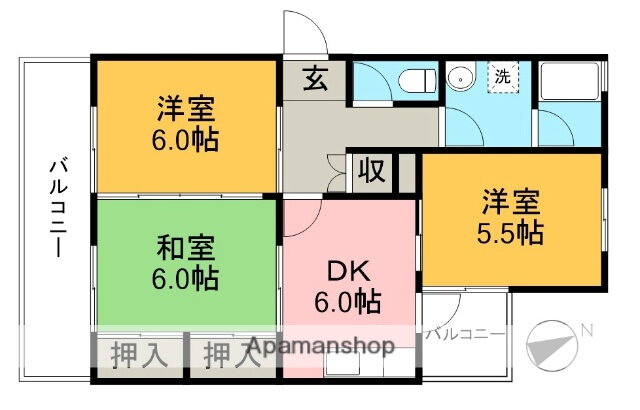 高知県高知市潮新町２ 桟橋通二丁目駅 3DK マンション 賃貸物件詳細